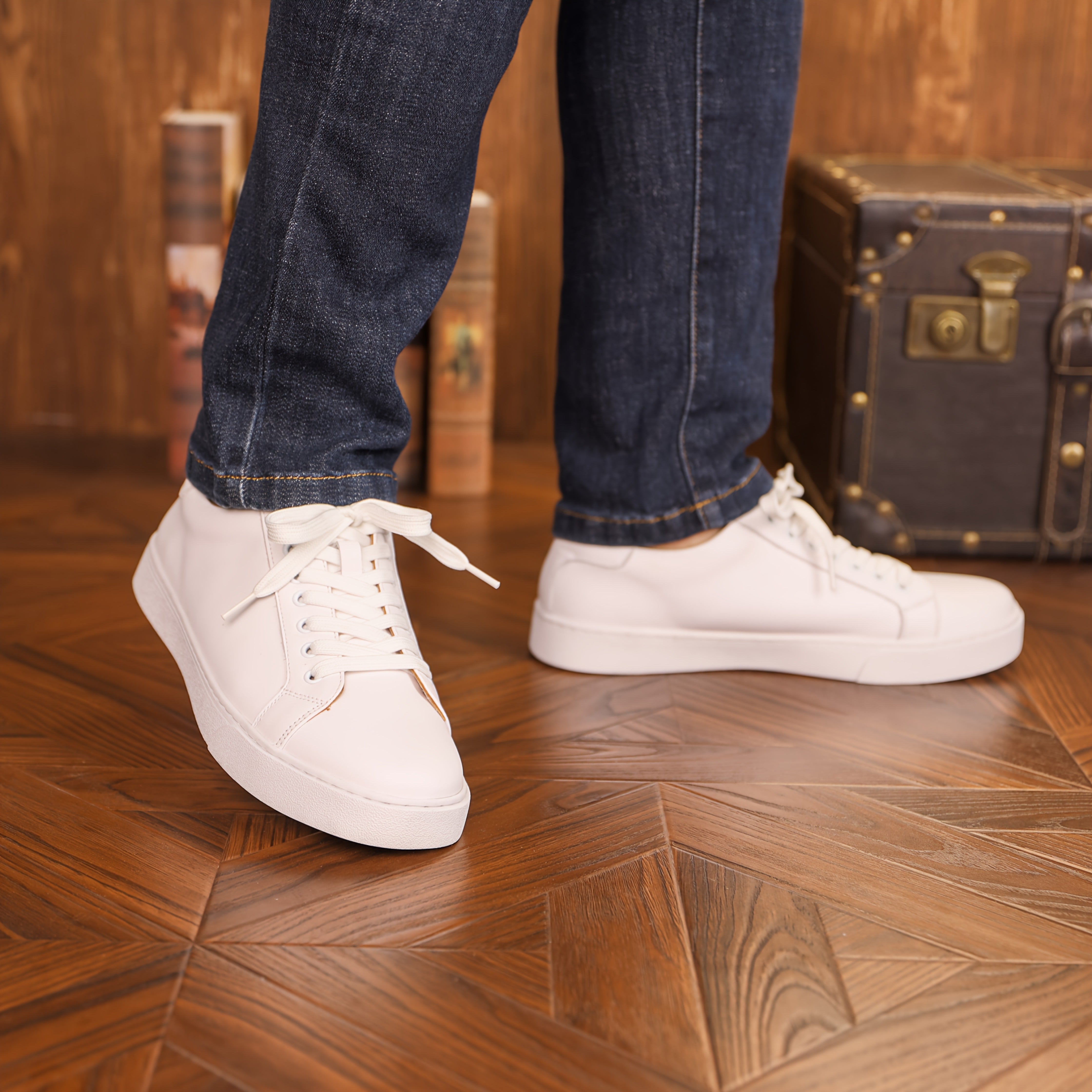 Sapatos Baixos de Couro masculino