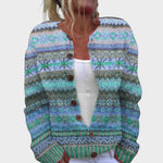 Cardigan Floral de Outono feminino