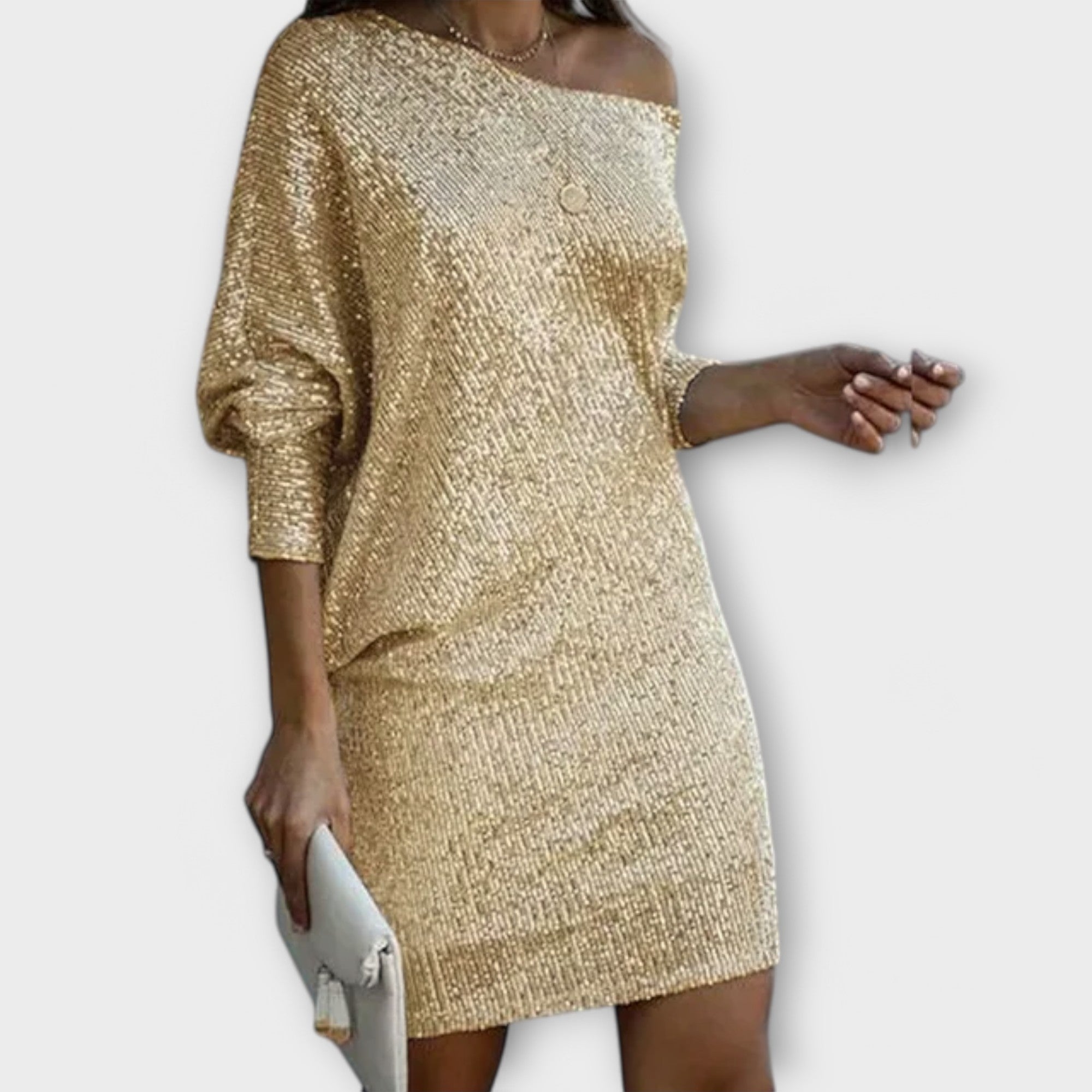 Vestido de festa com lantejoulas feminino