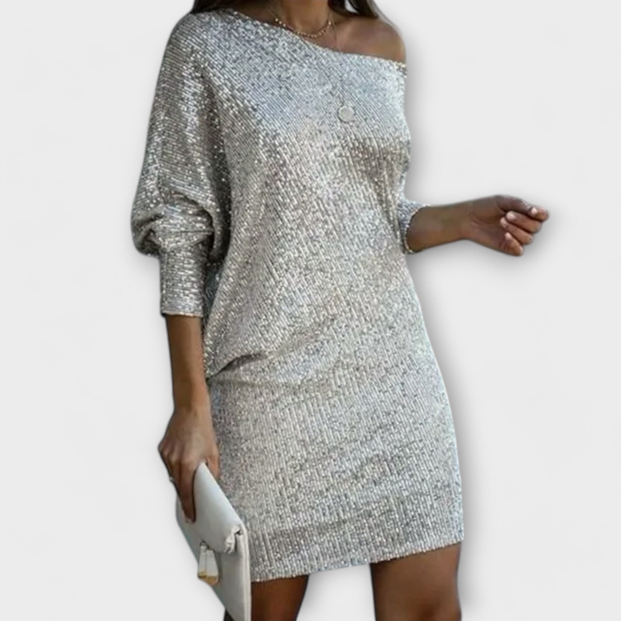 Vestido de festa com lantejoulas feminino