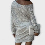 Vestido de festa com lantejoulas feminino