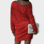 Vestido de festa com lantejoulas feminino
