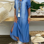 Vestido Maxi De Ganga feminino