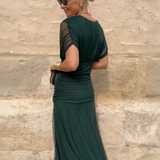 Camila | Vestido Midi Floral de Ombros Descobertos