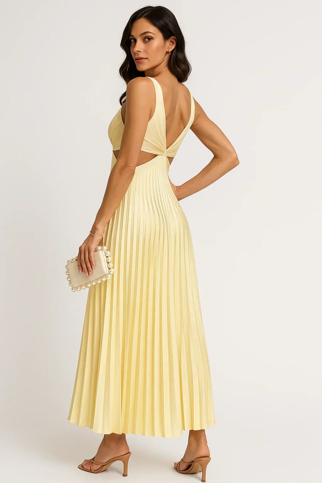 Vestido Sem Mangas Midi feminino