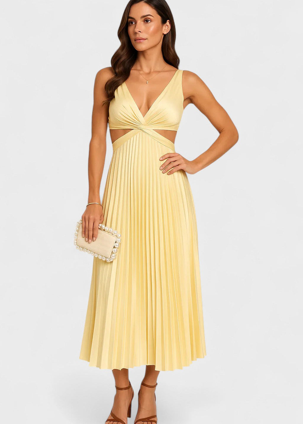 Vestido Sem Mangas Midi feminino