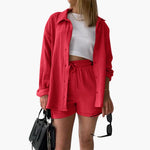 Conjunto de duas peças chique feminino