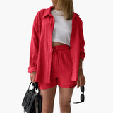 Conjunto de duas peças chique feminino