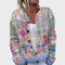 Cardigan Floral de Outono feminino
