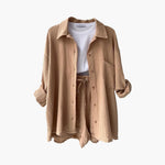 Conjunto de duas peças chique feminino