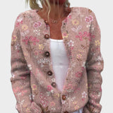 Cardigan Floral de Outono feminino