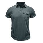 Camisa de algodão com bolsos masculino