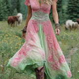 Vestido Maxi Curto Floral feminino
