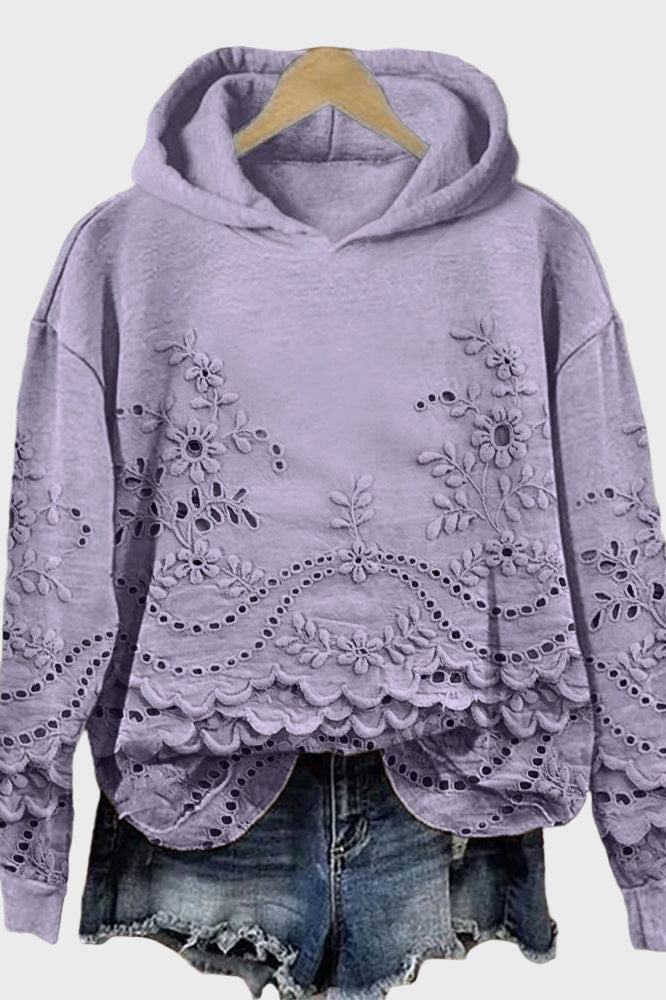 Moletom com Capuz em Renda feminino