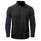 Camisa de algodão com gola subida masculino