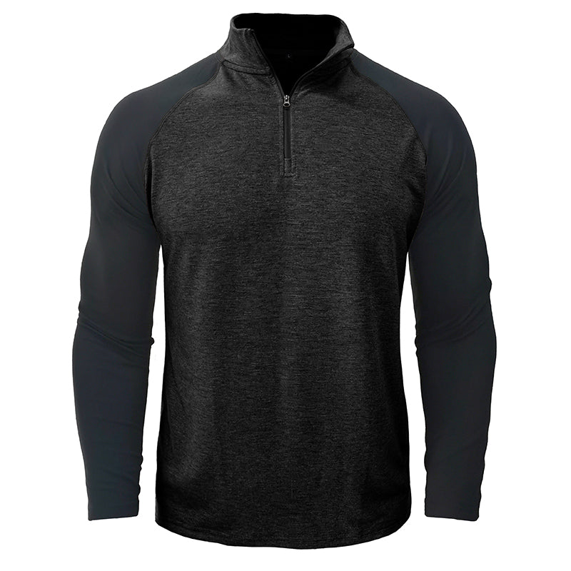 Camisa de algodão com gola subida masculino