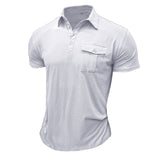 Camisa de algodão com bolsos masculino