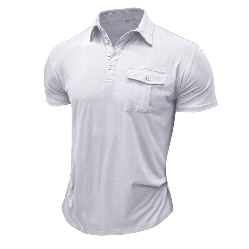 Camisa de algodão com bolsos masculino