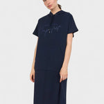 Vestido casual com capuz feminino