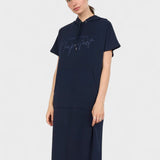 Vestido casual com capuz feminino