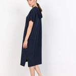 Vestido casual com capuz feminino