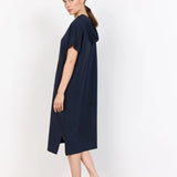 Vestido casual com capuz feminino
