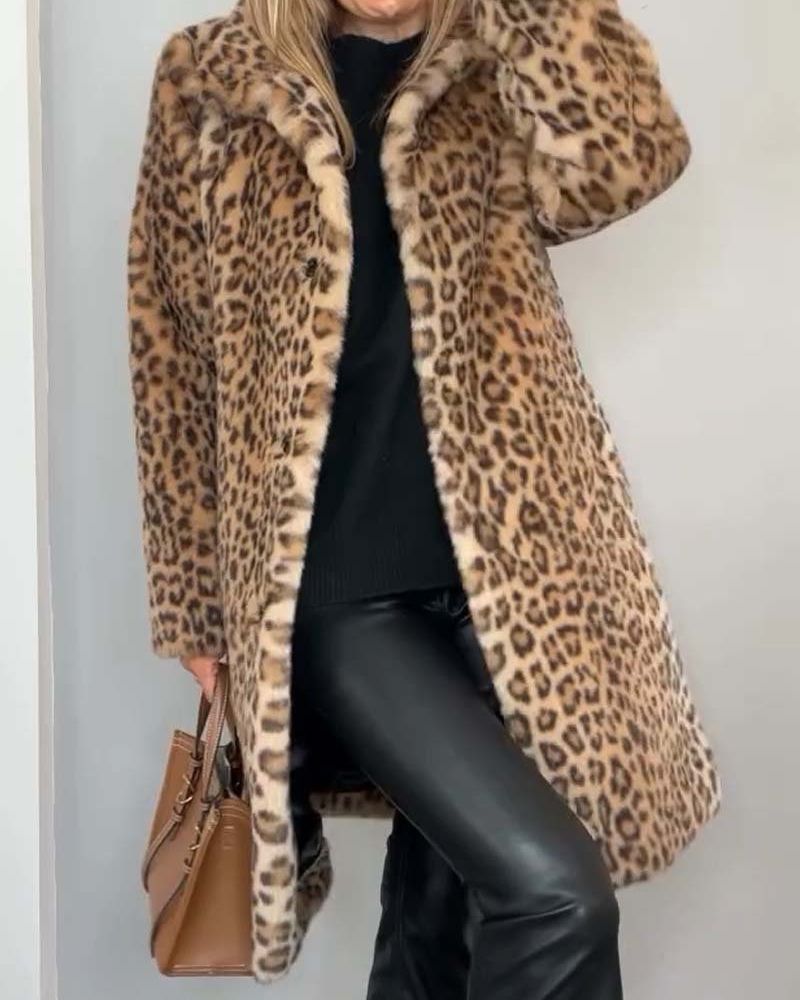 Casaco Comprido Leopardo feminino