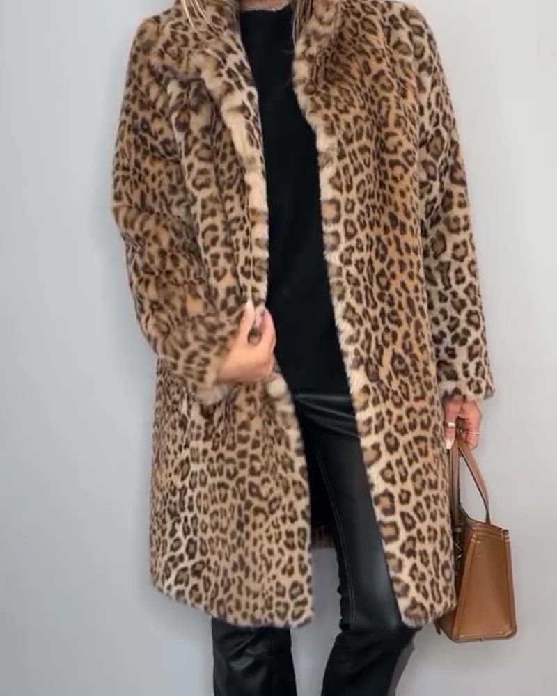 Casaco Comprido Leopardo feminino