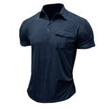 Camisa de algodão com bolsos masculino
