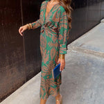 Vestido midi sofisticação feminino