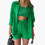 Conjunto de duas peças chique feminino