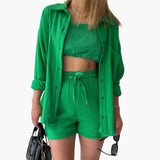Conjunto de duas peças chique feminino