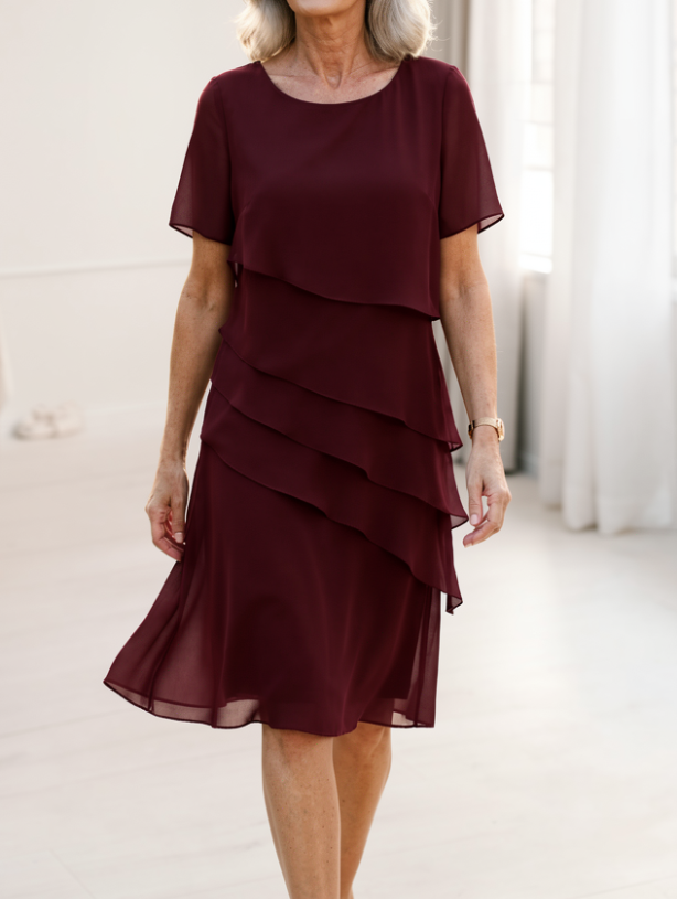 Juliette – Vestido Elegante Fluido com Folhos