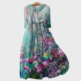 Vestido Floral com Design Degradê feminino