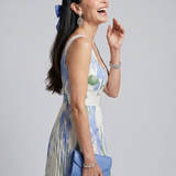 Vestido midi Ophelia floral sem mangas com decote quadrado