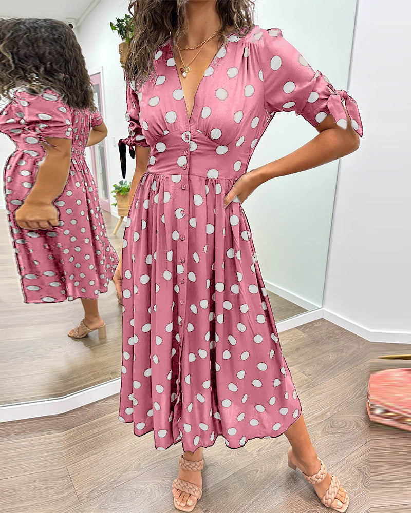 Vestido Elegante de Bolinhas feminino