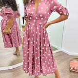 Vestido Elegante de Bolinhas feminino