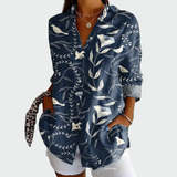 Camisa estilosa com estampa floral feminino
