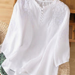 Blusa de Algodão e Linho feminino
