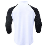 Camisa de algodão com gola subida masculino