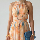 Vestido midi Elin halter suave