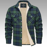 Casaco Trucker Riscas Fleece masculino