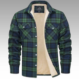 Casaco Trucker Riscas Fleece masculino