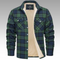 Casaco Trucker Riscas Fleece masculino