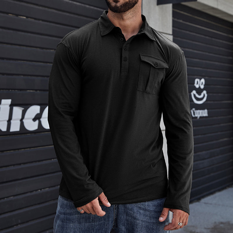 Camisa casual com bolsos masculino
