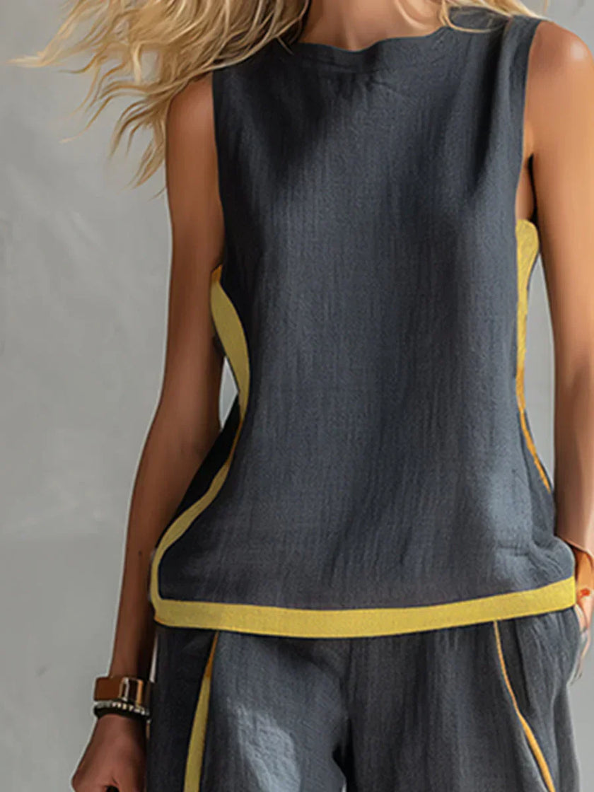 Yasmin | Conjunto bicolor de linhas modernas