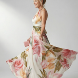 Vestido maxi Amiel floral leve