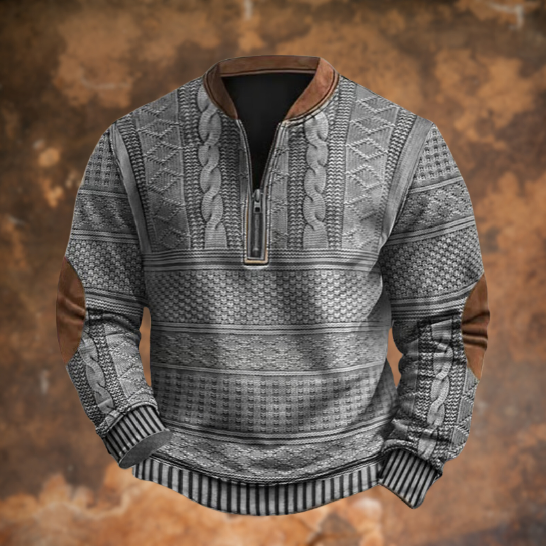 João - Pullover de malha com fecho masculino