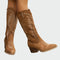 Botas ocidentais bordadas e elegantes feminino