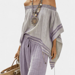 Conjunto Boêmio Bardot feminino